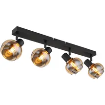 GLOBO 4er Spot Tokki schwarz matt 56 x 13,5 cm