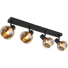 GLOBO 4er Spot Tokki schwarz matt 56 x 13,5 cm