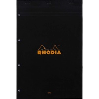 Rhodia Notizblock No. 20, DIN A4+, franz. Lineatur, Schwarz,