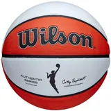 Wilson Basketball WNBA AUTHENTIC SERIES, Outdoor, Tackskin Gummi, Größe: 6, Braun/Weiß