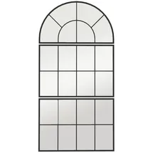 Homcom Wandspiegel Schwarz Glas, 2x53x76 cm Spiegel mit Metallrahmen , , , Spiegel, Wandspiegel