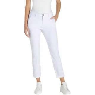 MAC Chino Turn Up aus Stretch Gabardine in Weiß-D44