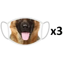 FERA 3x Schutzmaske Deutscher Schäferhund