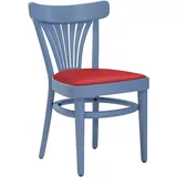 CABRIS | Bugholzstuhl | Holz / Leder Rot | Blau | Bugholz