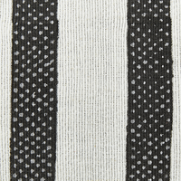 Bodenkissen Baumwolle weiß / schwarz mit Quasten 45 x 45 x 20 cm ASHTI