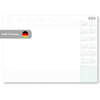 Schreibtischunterlage Wochenplaner & Jahreskalender 2026 im XXL DIN A2-Format für den Schreibtisch | Nachhaltiges Papier, Abreißbar am unteren Ende | Notizblock | Büro, Homeoffice | Made in Germany
