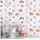 Profhome 391931-GU Fototapete Kindertapete Rosa Weiß Pink Gelb 1,59 m x 2,8 m 0,53 m x 8,80 m 4,45 m2 Rosa
