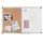 Bi-Office Kombitafel 90 x 60 cm braun/weiß