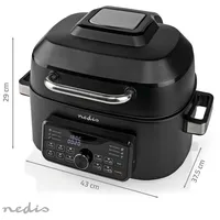 Nedis Heißluftfritteuse 6L schwarz