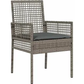 vidaXL Garten Bistro Set 3 pcs Grau Poly Rattan 3334968