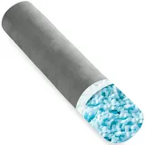 AS AWESLING Body Pillow for Adults, Full Body Pilllow for Sleeping, Long Round Cervical Pillow, Bolster Side Sleeper Pillow with Cover (Grau-Memory Foam, 120 x 20 cm)