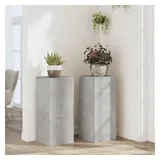 vidaXL Pflanzenständer 2 Stk. Betongrau 30x30x70 cm Holzwerkstoff
