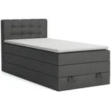 Deine Möbel 24 Boxspringbett 100 x 200 cm H3 Grau