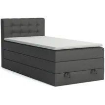 Deine Möbel 24 Boxspringbett 100 x 200 cm H3 Grau