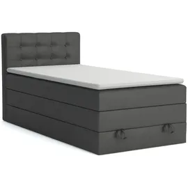 Deine Möbel 24 Boxspringbett 100 x 200 cm H3 Grau