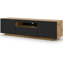 BIM Furniture Aura TV-Lowboard 150x42x37 cm Beige/Schwarz Holz