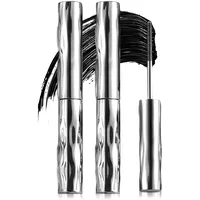 3D Curling Iron Eye Mascara, Wimpernserum Mascara Wasserfest Schwarz, Wimperntusche Auswaschbar Klumpenfrei Wischfest Schlanker Volumen Wimperntusche (2PCS)