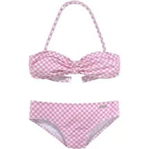 Buffalo Bandeau-Bikini Karo Kids Rosa/Weiß 122/128