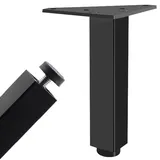 SZLXJMFL Möbelfüße verstellbar 20 cm, 4 Stück Möbelbeine Schwarz Sofa füße Metall Aluminiumlegierung | Eloxierte Oberfläche Beine für stühle Optionale Höhe: 6-60cm Bank Füße Couchtisch 20cm/7.9"