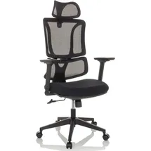 MyBuero ERGOMY | Stoff / Netz | Rahmen: Schwarz - Home Office Bürostuhl Schwarz