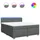 vidaXL Boxspringbett 180 x 200 cm Dunkelgrau