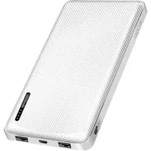 Logilink Powerbank 10000 mAh, 2x USB-A USB-C, Weiß