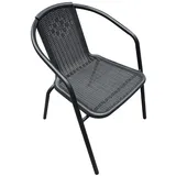 LC Garden Garvista Gartenstuhl 56 x 62 x 72 cm schwarz mit Armlehne