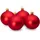 SIKORA Essentials Klassische Christbaumkugeln aus Glas - matt - 6 Farben 3 Größen Premium Qualität, Farbe:Rot matt 4er Set, Höhe in cm:8 cm