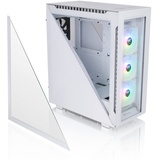 Thermaltake Divider 500 TG Snow ARGB White | Mid-Tower-ATX-PC-Gehäuse | 4 x gehärtetes 3mm Glasseitenteil | 4X leise-120mm-RGB-Lüfter | Weiß