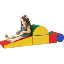 Homcom Softbausteine 5er-Set Schaumstoff Bausteine Riesenbausteine Bauklötze Bauspielzeug Schaumstoffblöcke für 1-3 Jahre alt Kinder Kunstleder EPE