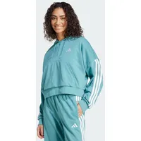 Adidas Hoodie 3-Streifen Powder Teal/White L