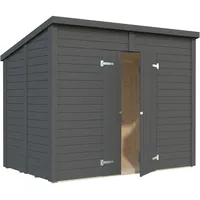 Palmako Leif Gerätehaus 273 x 170 cm Dunkelgrau Lackiert