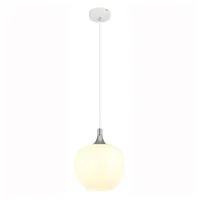 GLOBO LIGHTING Hängeleuchte, Leuchtmittel, Hängelampe/Pendelleuchte/Glas opal/Glas Dekorillen/weiß/Höhe kürzbar weiß