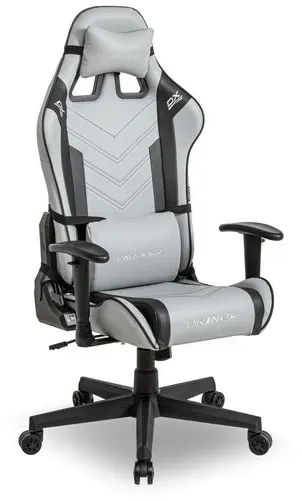 DXRacer Gamingstuhl Prince Dx-Racer Lederoptik Grau, Schwarz Grau /