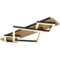 Deckenleuchte Designleuchte Wohnzimmerlampe LED Holz natur schwarz opal Quadrate