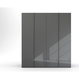 RAUCH Drehtürenschrank »Skat Meridian«, Glasfront, inkl. Innenspiegel und 4 Innenschubladen, grau