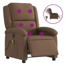 vidaXL Massagesessel Elektrisch 86,5 x 99,5 x 86,5 cm Braun mit Fernbedienung