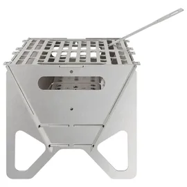 vidaXL Camping Feuerstelle Ø 42 cm Silber