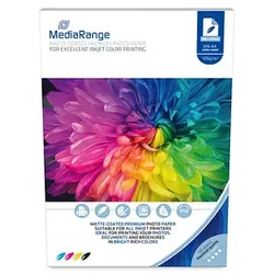 MediaRange Fotopapier MRINK116 MRINK116, A4, für geeignet zum Ausdruck von wichtigen Verträgen, Dokumenten, Urkunden.  geeignet zum Ausdruc 100 Blatt