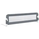 vidaXL Kleinkind-Bettschutzgitter Grau 150x42 cm Polyester