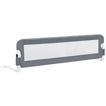 vidaXL Kleinkind-Bettschutzgitter Grau 150x42 cm Polyester
