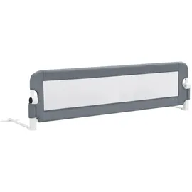 vidaXL Kleinkind-Bettschutzgitter Grau 150x42 cm Polyester