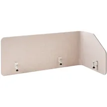 Beliani 2-tlg Schreibtischtrennwand FOLDY 120 x 50 cm beige
