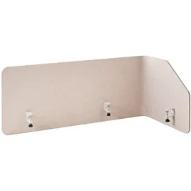 Beliani 2-tlg Schreibtischtrennwand FOLDY 120 x 50 cm beige