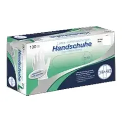 HANDSCHUHE Einmal Latex puderfrei XL 100 St Handschuhe
