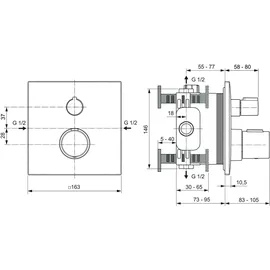 Ideal Standard Ceratherm C100 Wannenthermostat Schwarz