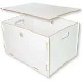 clipfritz BOB, Aufbewahrungsbox aus MDF, Ordnungsbox mit Deckel, Weiss-matt