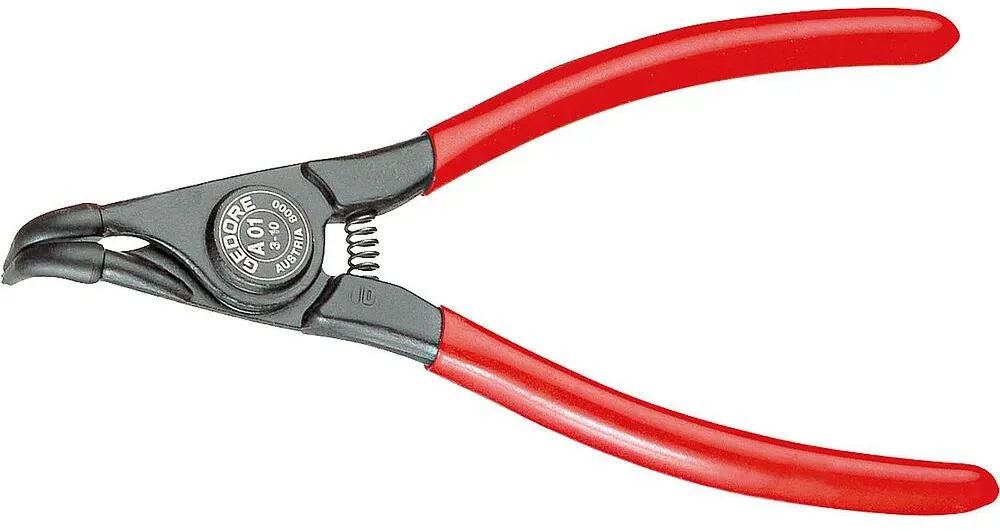 Montagezange GEDORE für Innensicherungsringe Länge 170mm 90° gewinkelte Backen