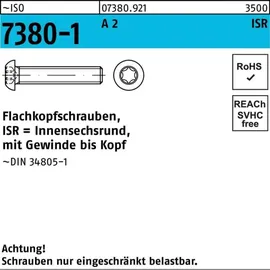 F. REYHER Nchfg. GmbH & Co. KG Flachkopfschraube ISO 7380-1 M3 x 30 500 Stück