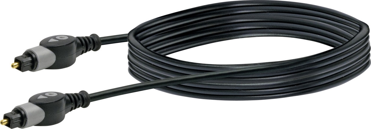 Schwaiger Lichtwellenleiter Kabel LWL2150 533 TOSLINK schwarz, 1,5m, 1x TOSLINK Stecker / 1x TOSLINK